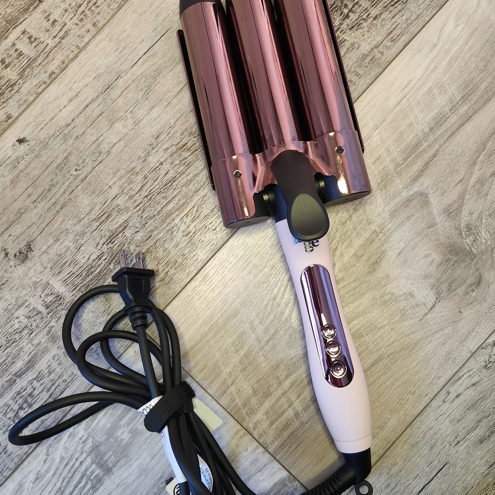 Lange Triple Barrel Pink and Black Hair Styler - Picture 2 of 8